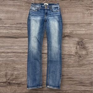 BKE Payton Straight Leg Jeans Womens 29x31 Dark Wash Mid Rise Universal Fit